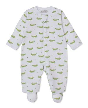 Kissy Kissy Zip Footie in Crocodile Camp