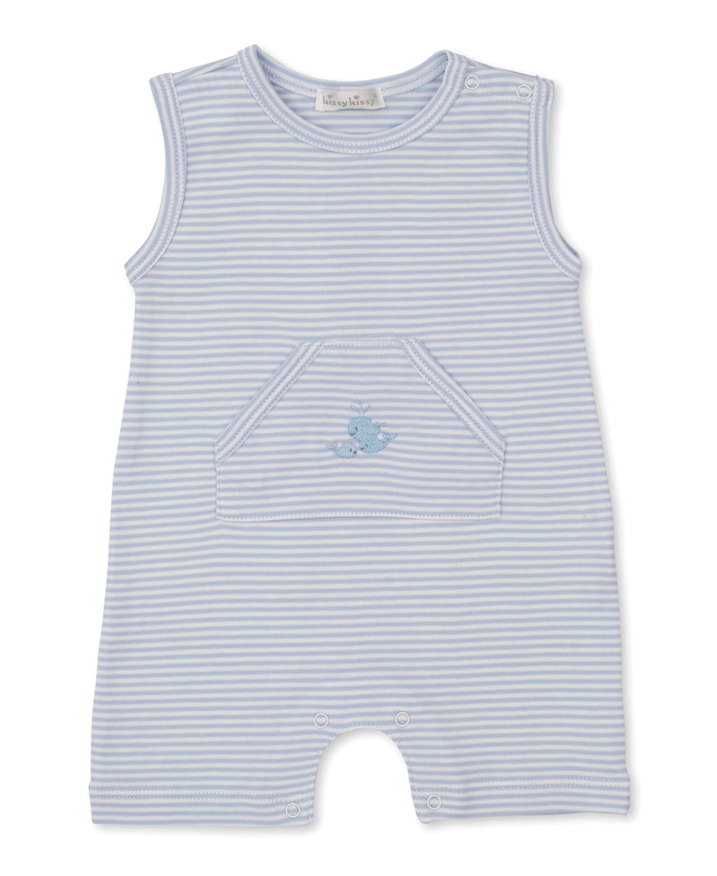 Kissy Kissy Sleeveless Romper in Whale Wonder