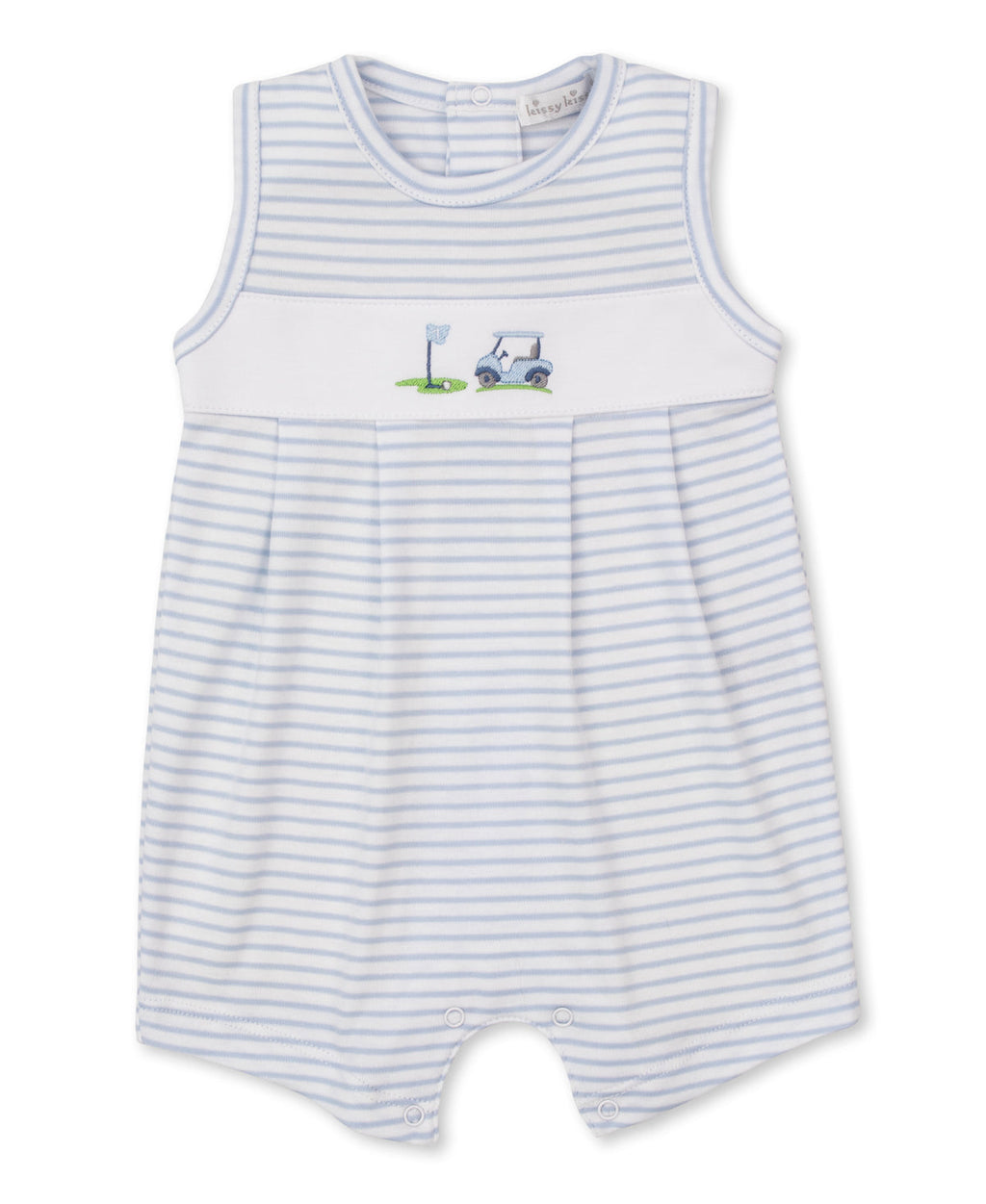 Kissy Kissy Sleeveless Playsuit in Blue Fairway Foursome