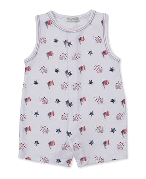 Kissy Kissy Sleeveless Playsuit in Star-Spangled Freedom