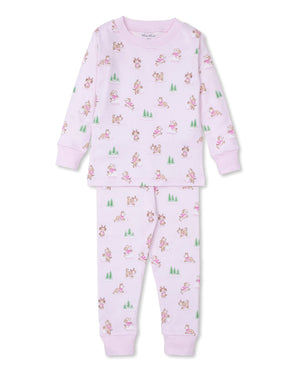 Kissy Kissy Snugfit Pajama Set in Pink Puppy Snowball Pranks