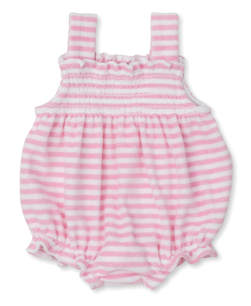 Kissy Kissy Sleeveless Terry Bubble in Pink Cabana Stripes