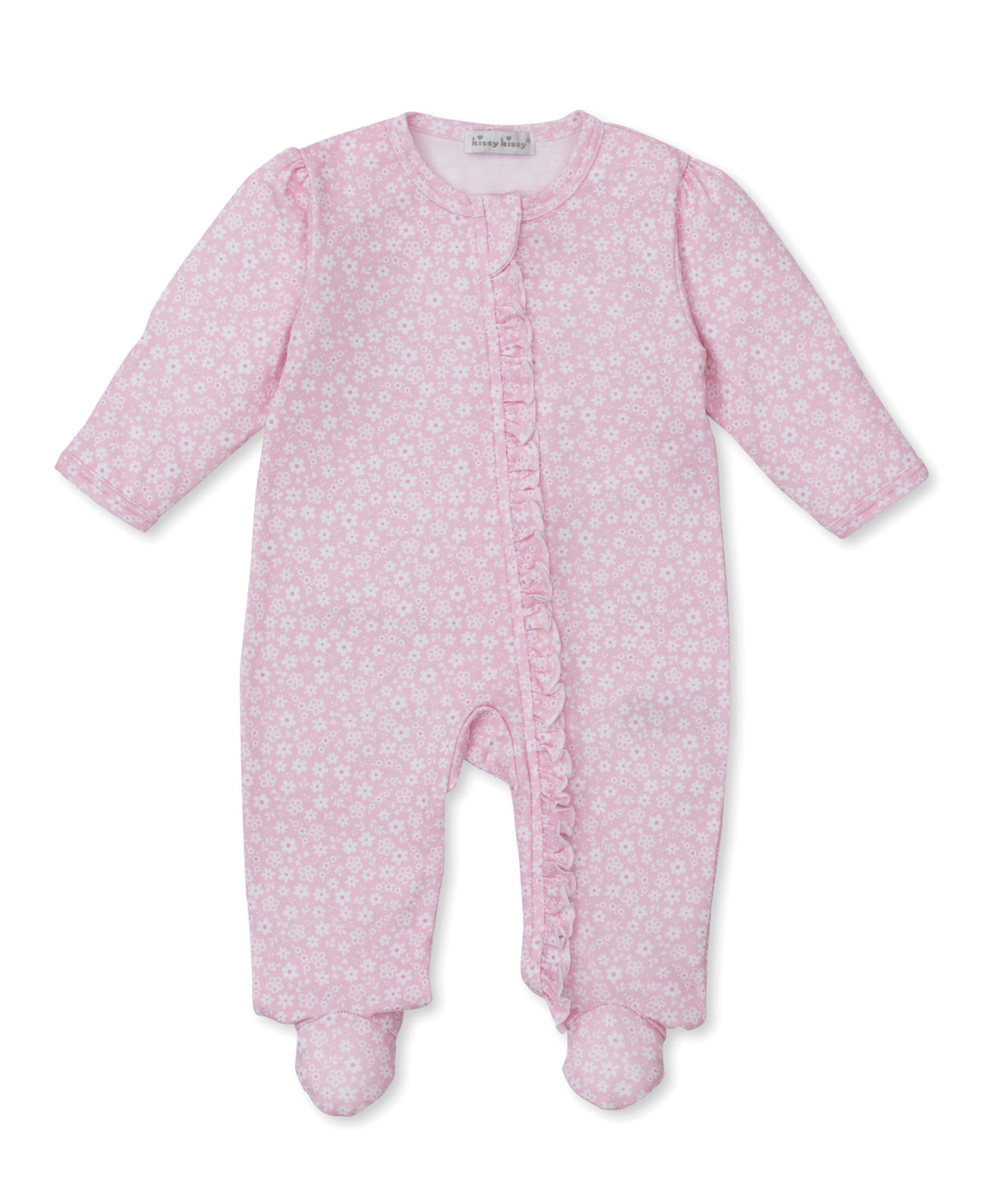 Kissy Kissy Ruffle Zip Footie in Fall in Bloom