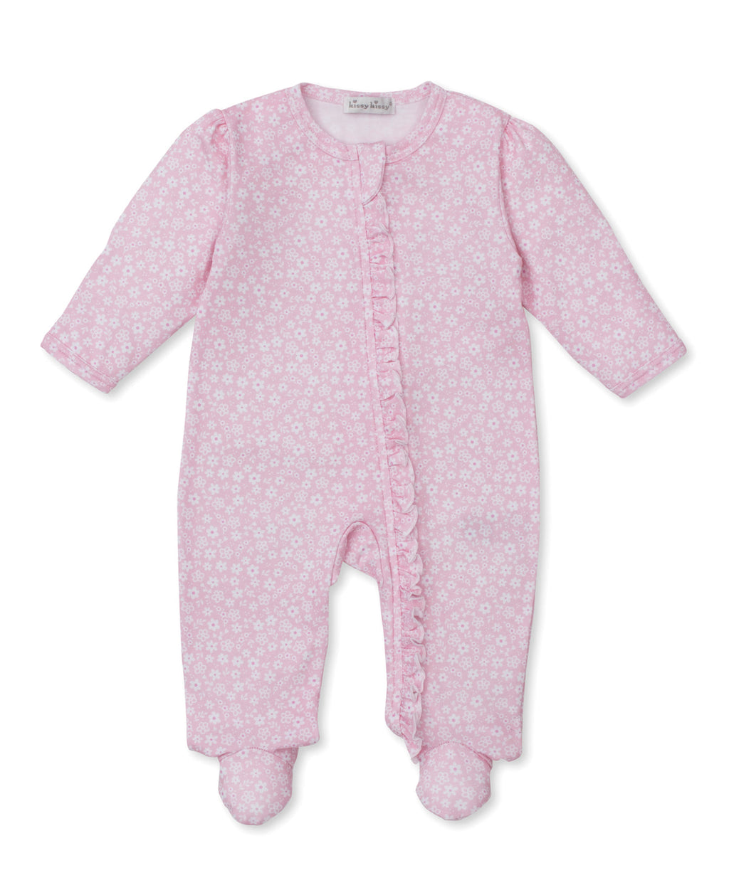 Kissy Kissy Ruffle Zip Footie in Fall in Bloom