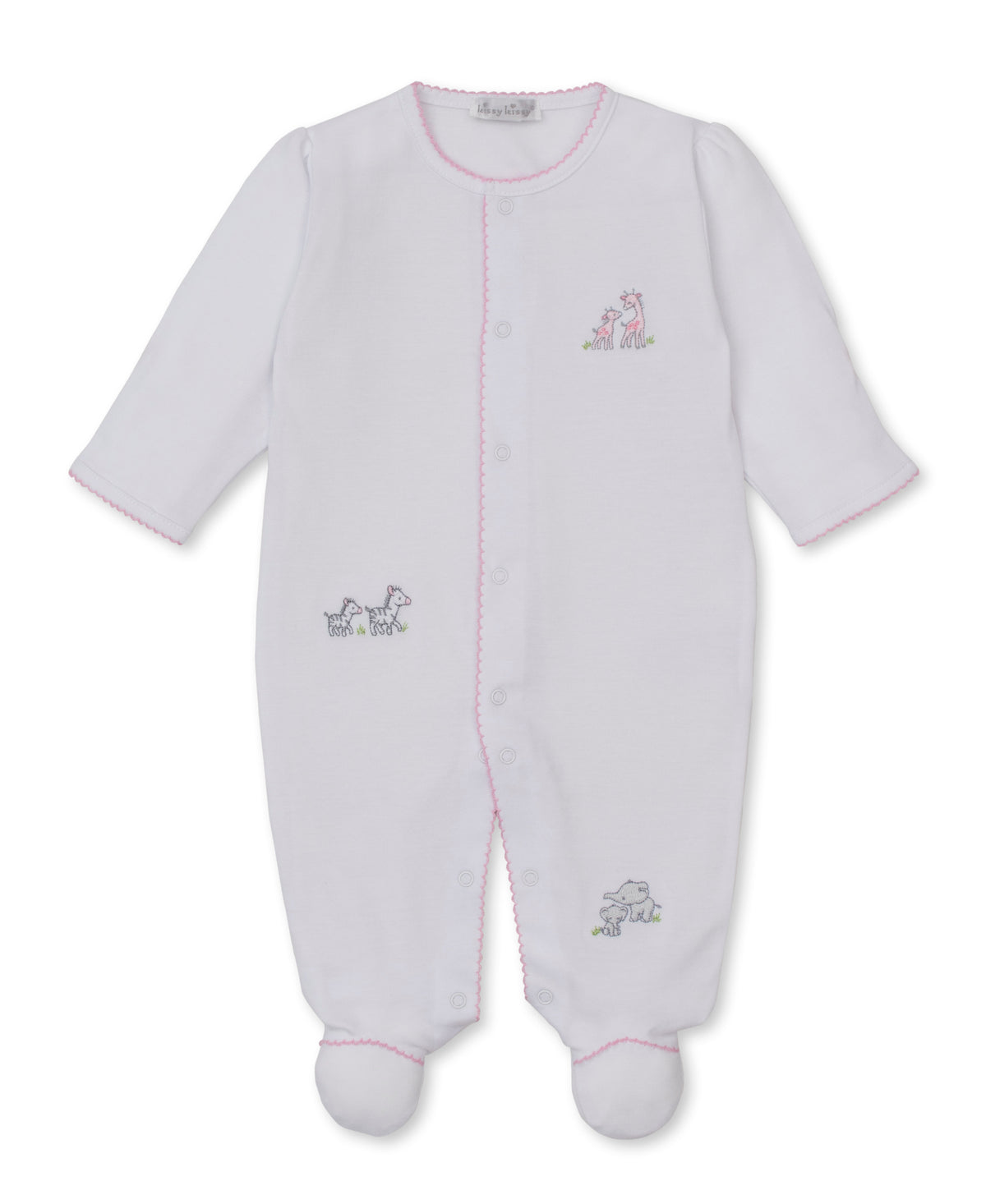 Kissy Kissy Snap Footie in Pink Safari Party