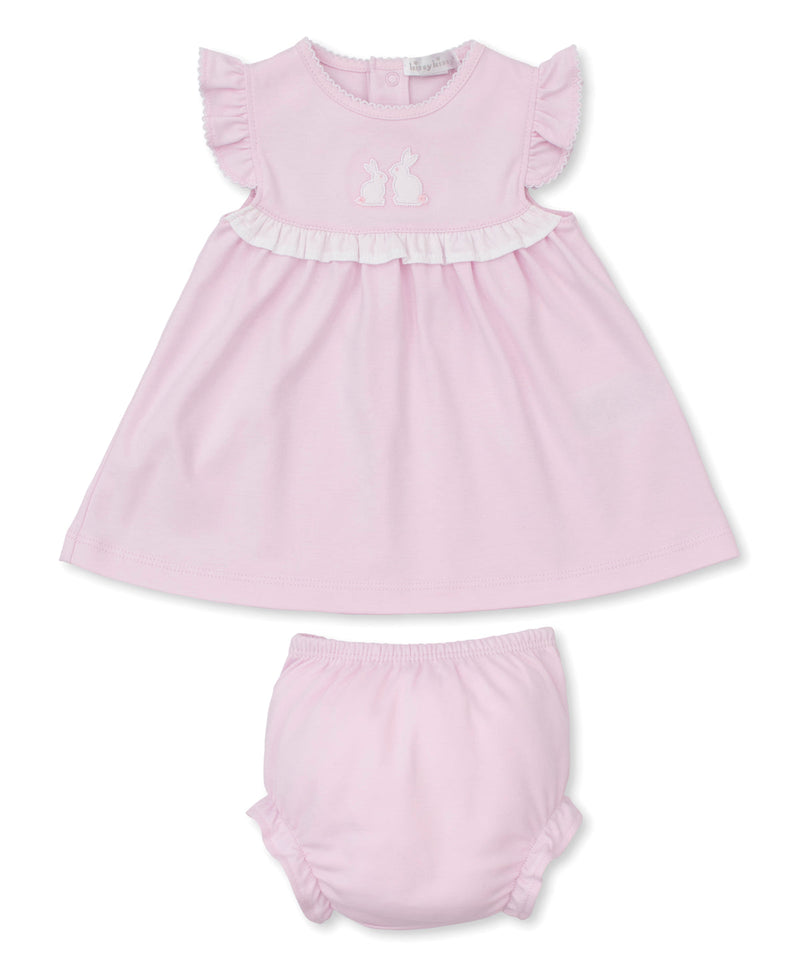 Kissy Kissy Dress Set in Pink Pique Bunny Bash