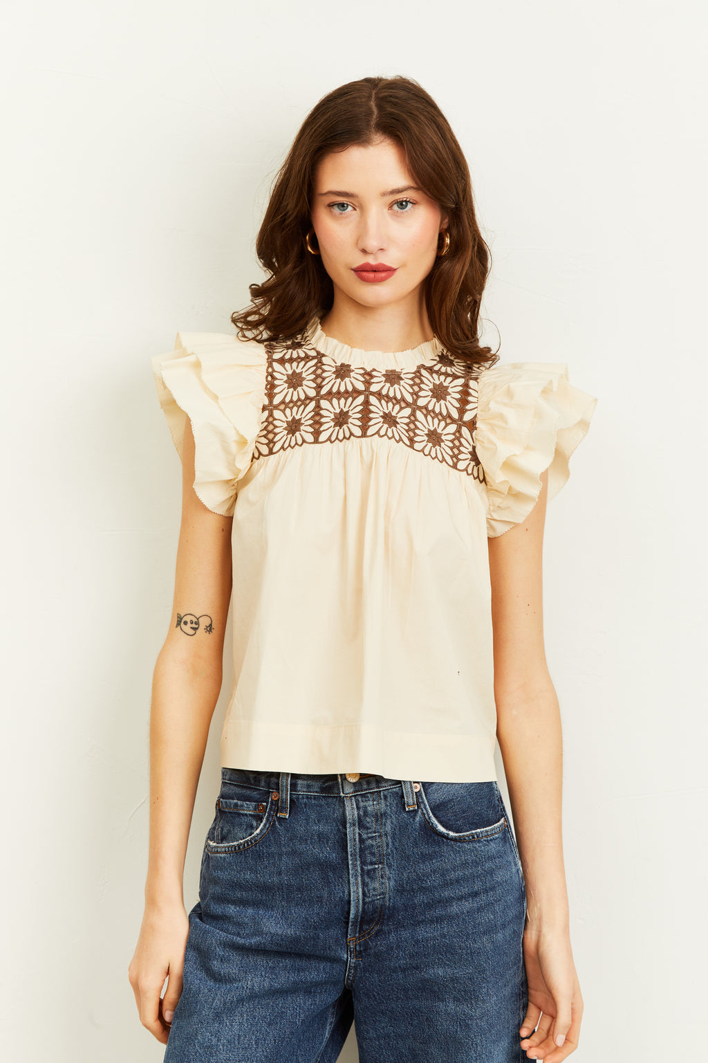 Love the Label Sonora Top in Cloud Cream