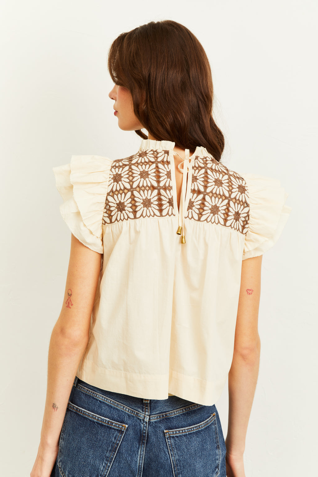 Love the Label Sonora Top in Cloud Cream