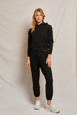 perfectwhitetee Leah Easy Sweatpant in Black