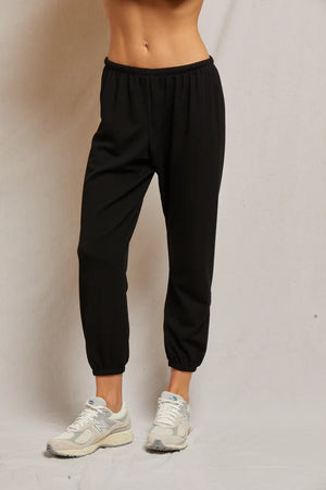 perfectwhitetee Leah Easy Sweatpant in Black