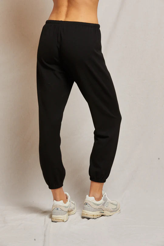 perfectwhitetee Leah Easy Sweatpant in Black