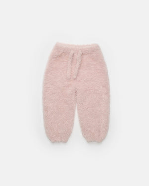 7AM Enfant Fuzzy Boxy Lounge Pant in Powder Pink