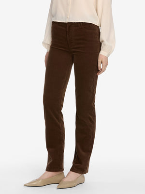 Frame Le Sleek Straight in Corduroy - Bitter Chocolate