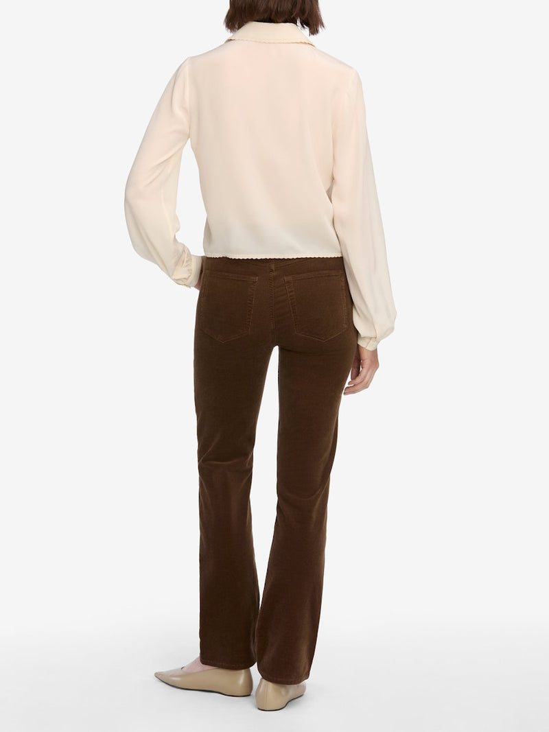 Frame Le Sleek Straight in Corduroy - Bitter Chocolate