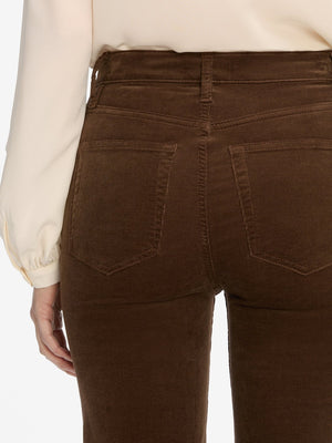 Frame Le Sleek Straight in Corduroy - Bitter Chocolate