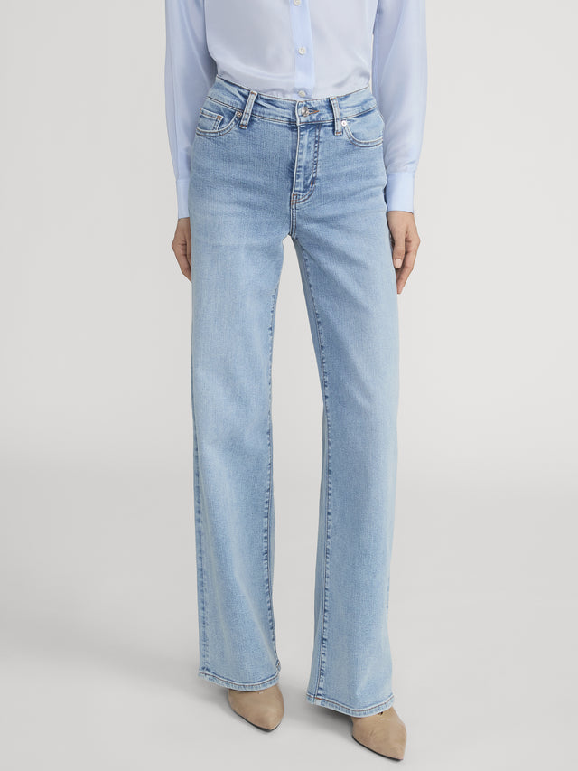 Frame The Slim Palazzo Jean in Ripple