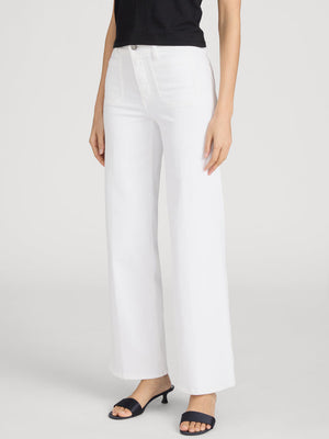 Frame Le Slim Palazzo Modernist Pocket Jean in White