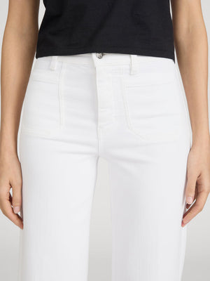 Frame Le Slim Palazzo Modernist Pocket Jean in White