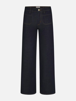 Frame Le Slim Palazzo with Modernist Pocket Jean in Rinse