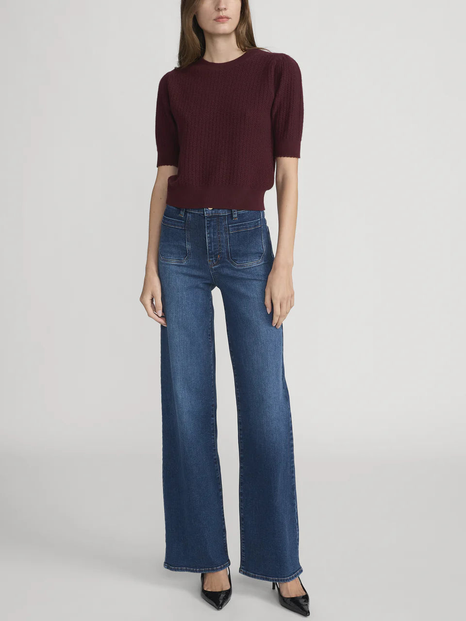 Frame Le Slim Palazzo with Modernist Pocket in Savior