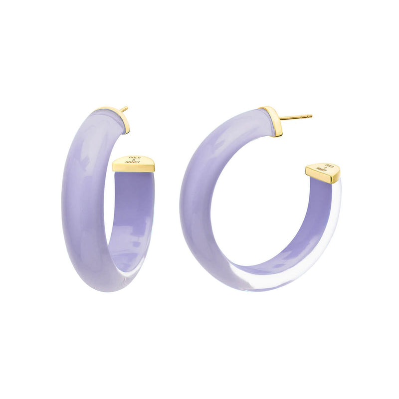 Gold & Honey Small Illusion Hoop Earrings - Multiple Colors!