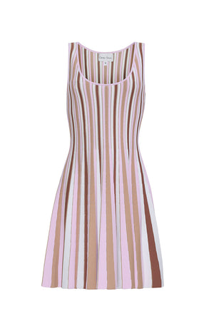 Cara Cara Leila Mini Dress in Blush Stripe