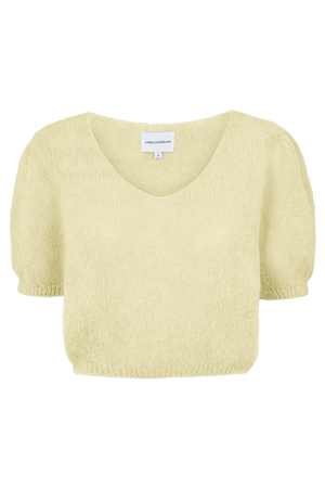 American Dreams Lolanda Alpaca T-Shirt in Lemon