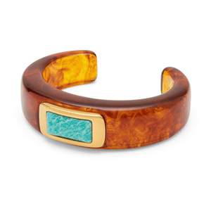 Lucas Jack Resin Cuff w/Rectangle Stone (mult. options)