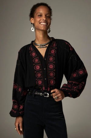 Maison Hotel Davinia Blouse Rose Fireworks