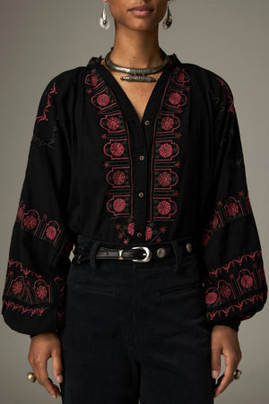 Maison Hotel Davinia Blouse Rose Fireworks