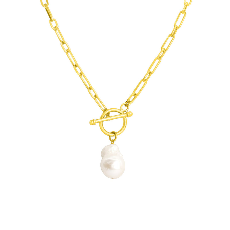 fyb Mari Pearl Necklace in Gold