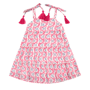 Mer St Barth Bella Shoulder Tie Sundress in Jaipur Bloom