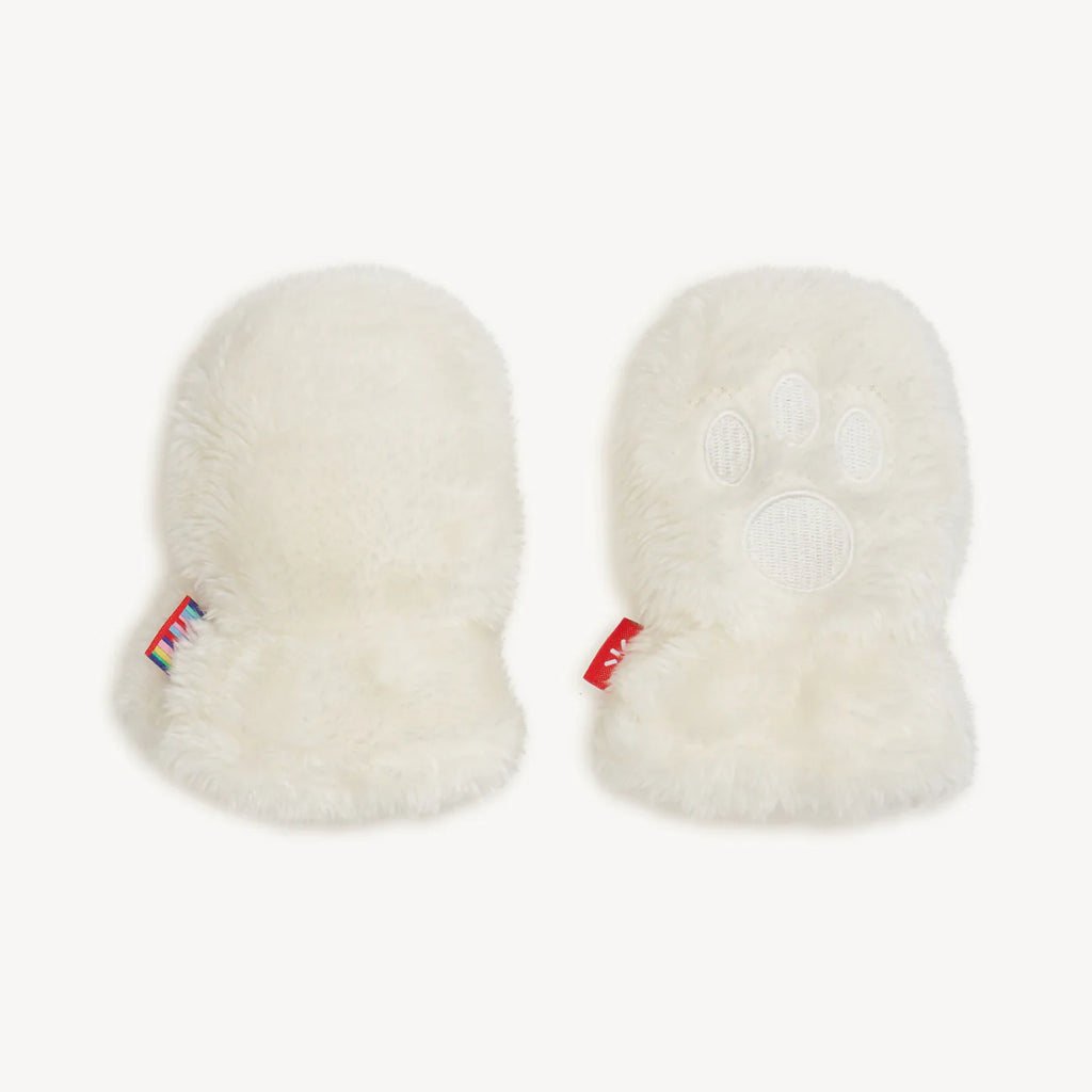 Magnetic Me Minky Bear Mittens in Cloud