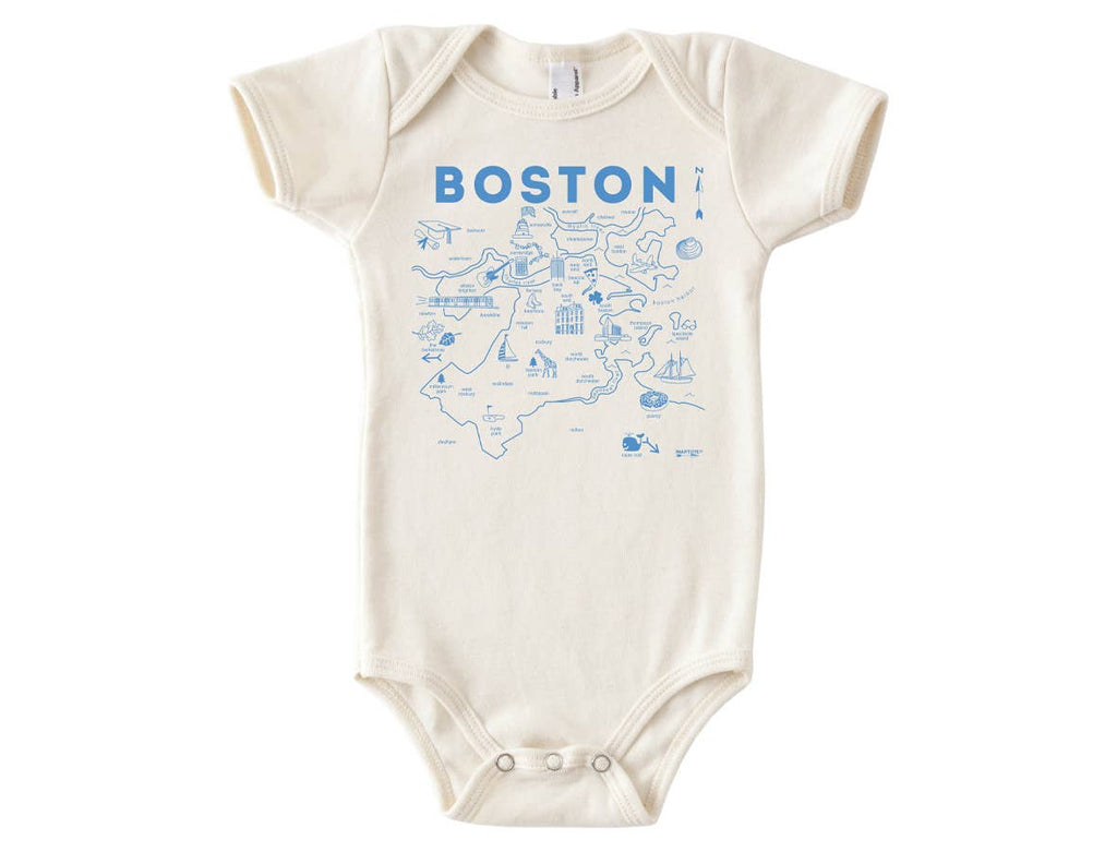 Maptote Boston Map Onesie