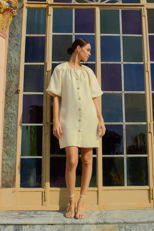 Marie Oliver Huxley Dress in Whitecap