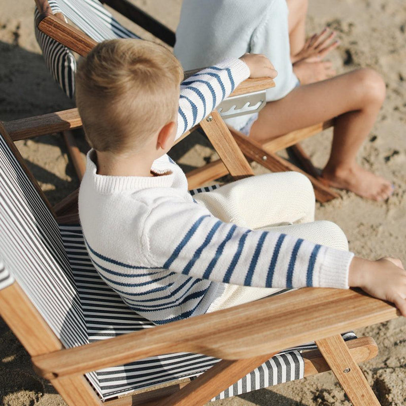 Minnow Stripe Sweater in Cream/Navy