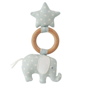 Alimrose Elephant Star Teether in Duck Egg Blue