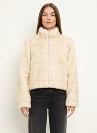 UMA CROP FAUX FUR JACKET