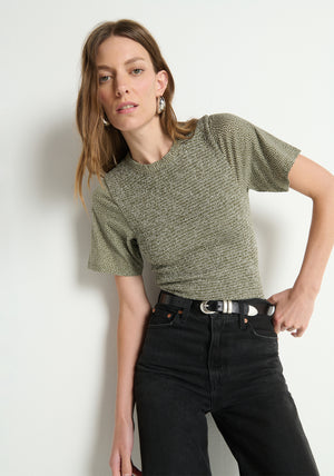 Nation Olivia Smocked Tee in Tossed Petals