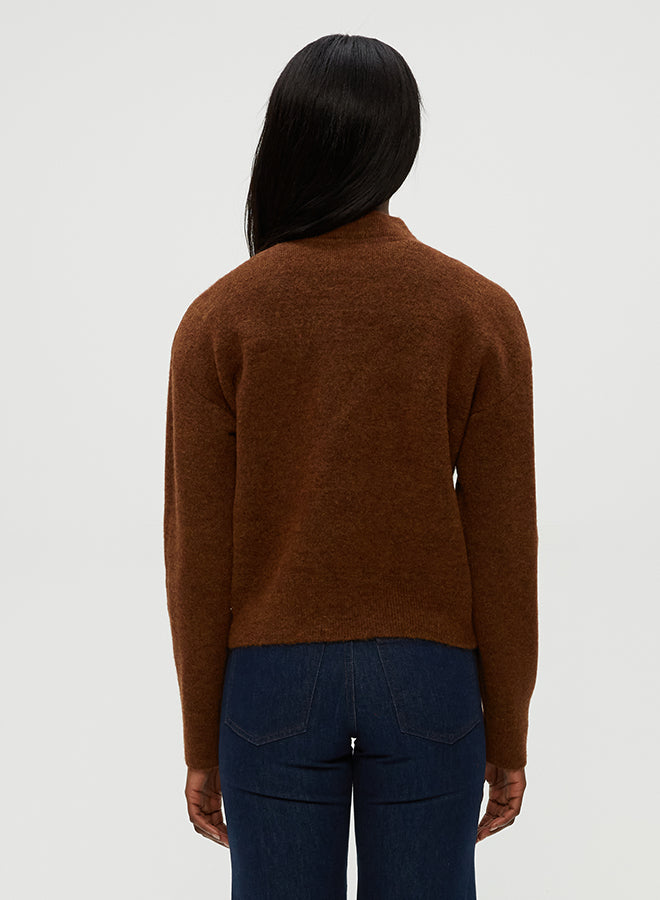 Michael Stars Lidia Cropped Bomber Jacket in Espresso