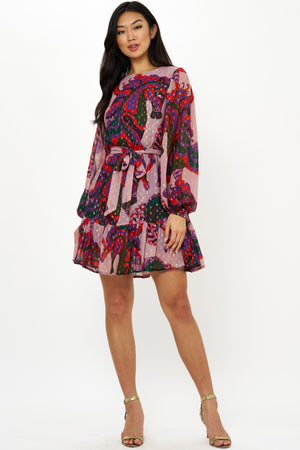 Oliphant Flirty Short Dress in Arabia Crimson