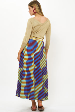 Oliphant Swing Skirt in Haring Blue