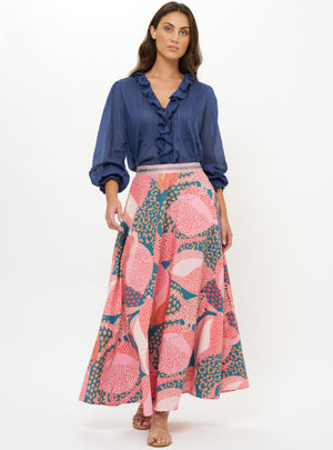 Oliphant Swing Skirt in Nautilus Navy