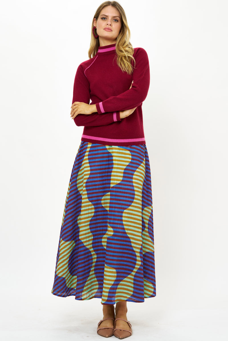 Oliphant Swing Skirt in Haring Blue