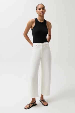 Pistola Kyral High Rise Bowed Ankle Jean in Antique White