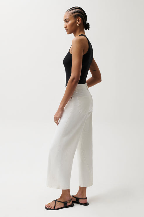 Pistola Kyral High Rise Bowed Ankle Jean in Antique White
