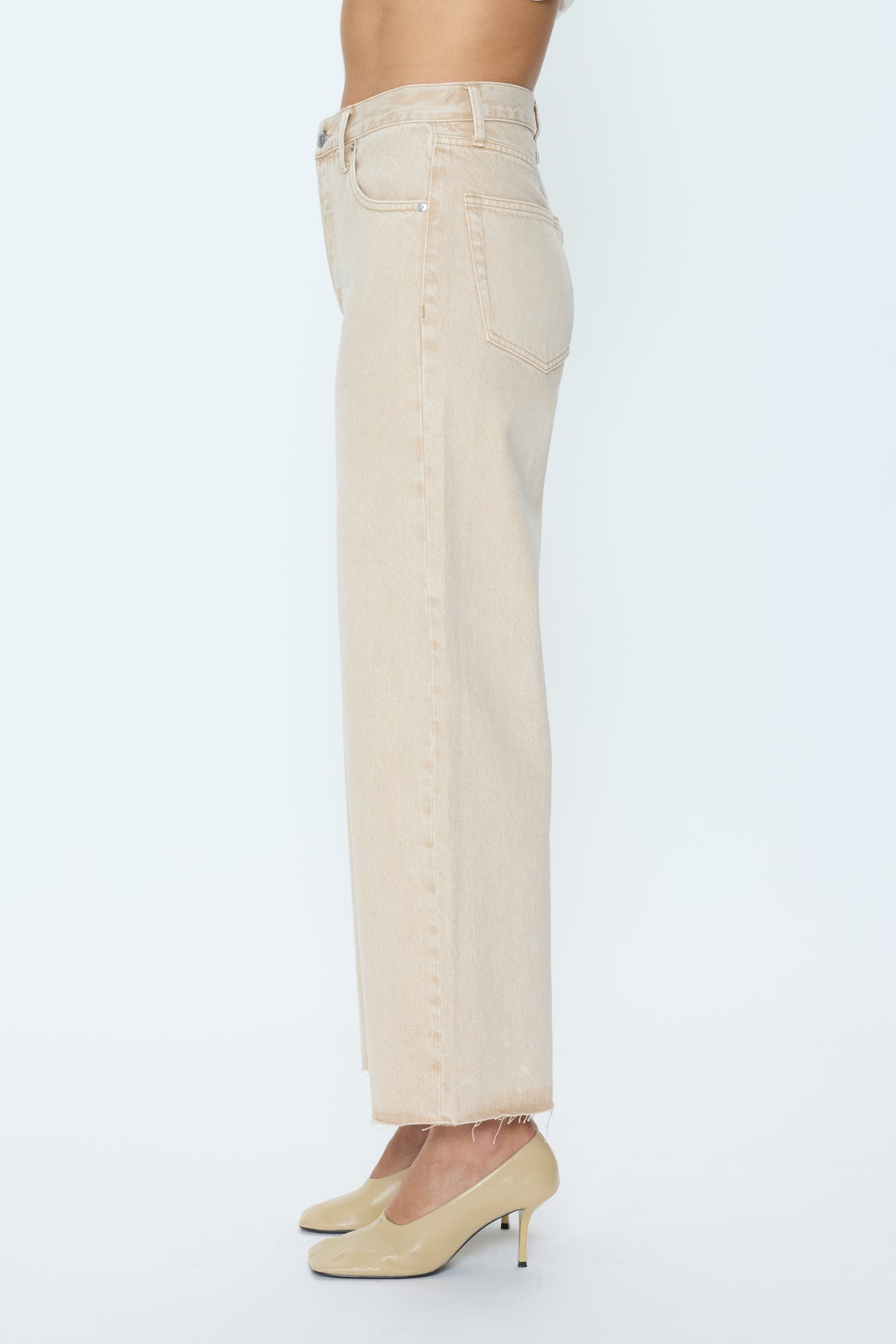 Pistola Tate Crop Jean in Dune