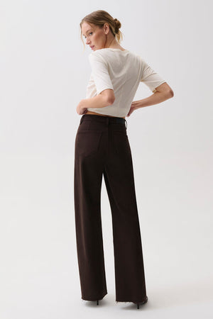 Pistola Penny High Rise Wide Leg in Mocha