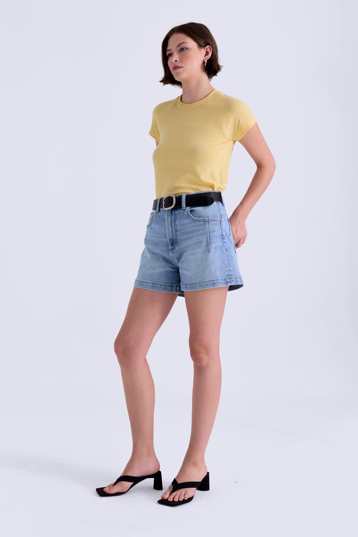 AOKI HIGH RISE A-LINE SHORT W/ DART DETAILS