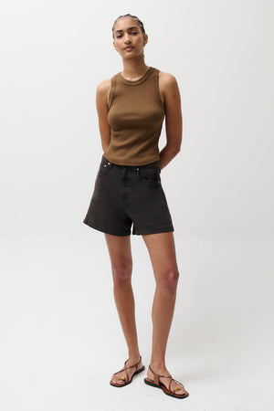 Pistola Kimora Sydney Linen Short in Bristol Black